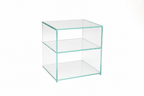 Glass Side Table 2 Shelves (Extra Clear)