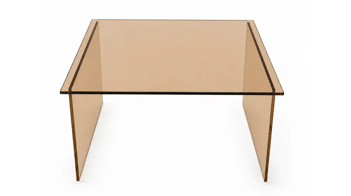 Square Glass Coffee Table (Bronze)